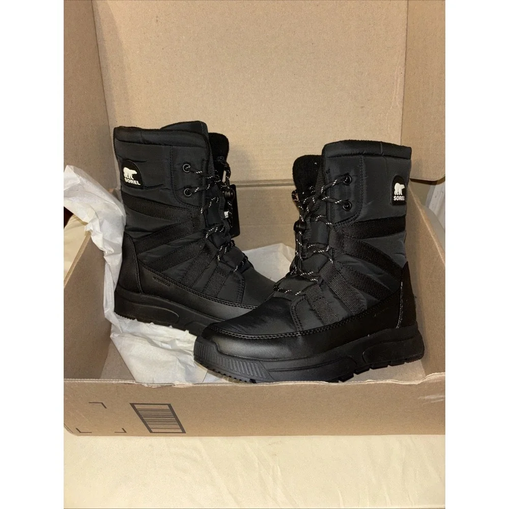 New $140 Sorel Women's 7 Black Whitney III Waterproof Boots